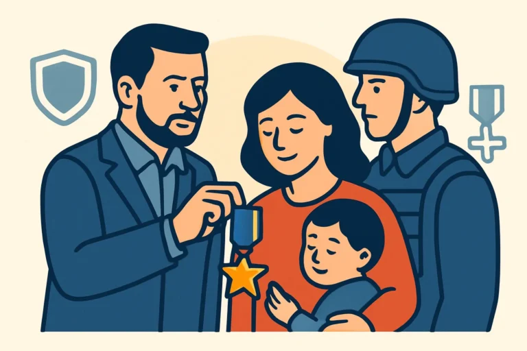 Зеленський вручив Золоту Зірку та Хрест бойових заслуг родинам і воїнам